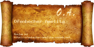 Ofenbecher Amelita névjegykártya